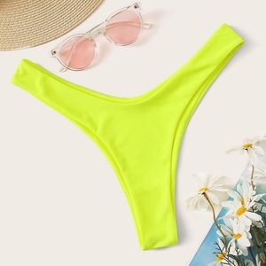 New neon lime bikini bottom
